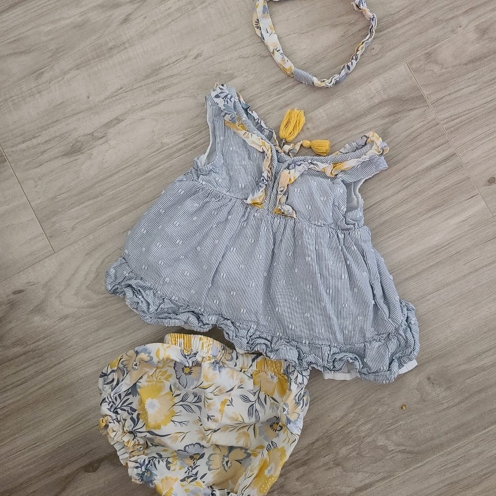 Baby Girls Stripe/Floral Set